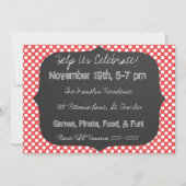 Chalkboard Foto 4th Birthday Invitation Kaart (Achterkant)