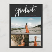 Chalkboard | Foto Afstuderen Afstudeerder Script R Uitnodiging Briefkaart (Voorkant)