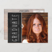 CHALKBOARD FOTO AFSTUDEREN FEEST UITNODIGING (Voorkant / Achterkant)