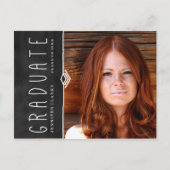 CHALKBOARD FOTO AFSTUDEREN FEEST UITNODIGING (Voorkant)