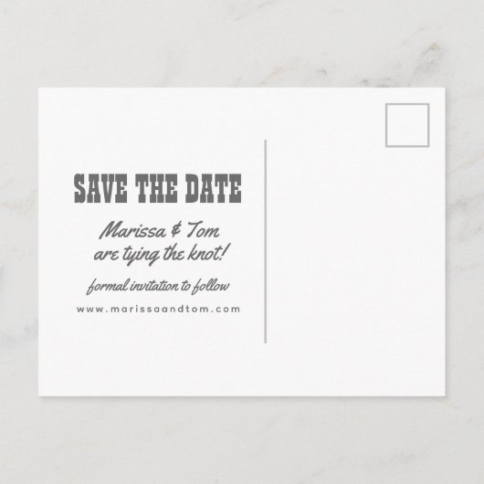 Chalkboard Foto Opslaan van de datum Briefkaart (Achterkant)