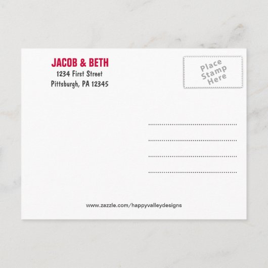 Chalkboard Foto Opslaan van de Datum Kalender Brie Aankondigingskaart (Achterkant)