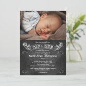 Chalkboard foto Sip en See Party Kaart (Staand voorkant)