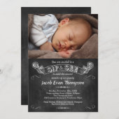 Chalkboard foto Sip en See Party Kaart (Voorkant / Achterkant)