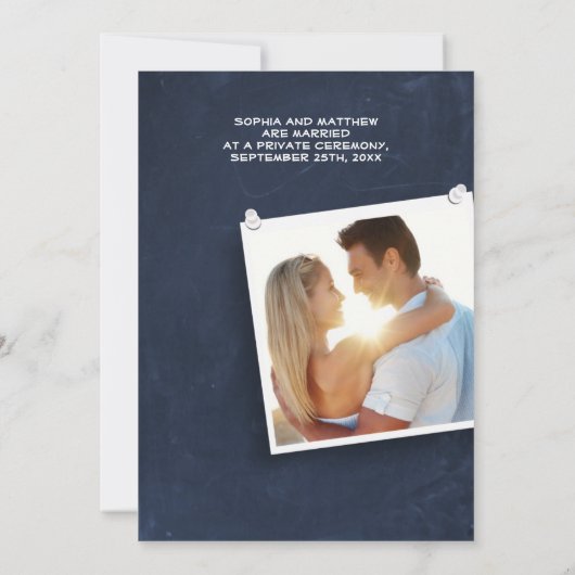 Chalkboard | Foto | Uitnodiging tot het ontvangen  (Achterkant)