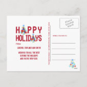 CHALKBOARD FOTO VAKANTIE GROET | RED FEESTDAGENKAART (Achterkant)