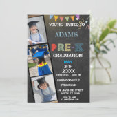 Chalkboard Foto voorschool Afstuderen Kaart (Staand voorkant)