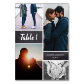 Chalkboard Fotocollage Trouwtafel nummer Kaart (Achterkant)