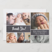 Chalkboard Foto's Baby shower script Bedankkaart (Voorkant)