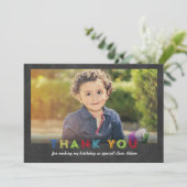 Chalkboard Fun Dank u wel Bedankkaart (Staand voorkant)