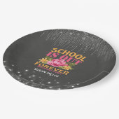 Chalkboard Funny Teacher Floral Retirement Papieren Bordje (Gekanteld)