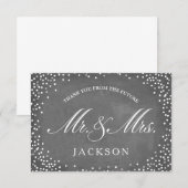 Chalkboard Future | Engagement Party - Hartelijk d Bedankkaart (Voorkant / Achterkant)