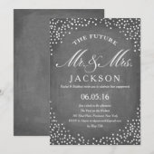 Chalkboard Future | Engagement Party Kaart (Voorkant / Achterkant)