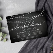 Chalkboard Garland Rehearsal Dinner Invitation Kaart