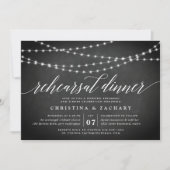 Chalkboard Garland Rehearsal Dinner Invitation Kaart (Voorkant)