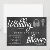 Chalkboard Gay Wedding Shower Uitnodiging (Voorkant / Achterkant)