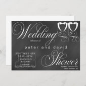 Chalkboard Gay Wedding Shower Uitnodiging (Voorkant / Achterkant)