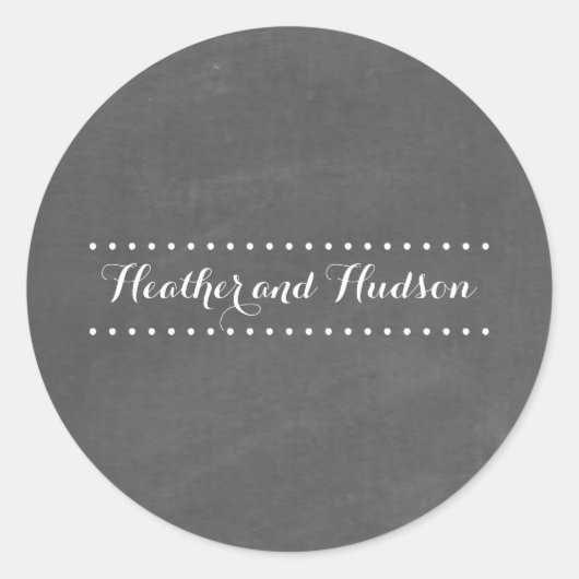 Chalkboard geïnspireerd bruiloft Sticker (Voorkant)