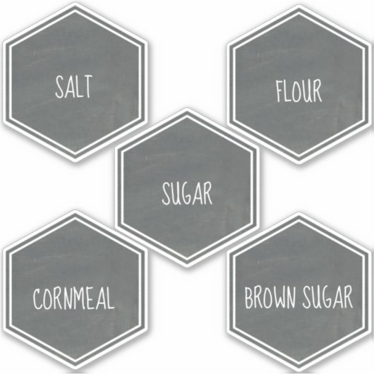 Chalkboard Geïnspireerd keukenrolenetiket Sticker (Voorkant)