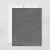 Chalkboard Geïnspireerd Monogram Weddenschap Kaart (Achterkant)