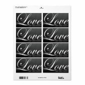 Chalkboard geïnspireerd op LOVE Weddenschap Etiket (Full Sheet)