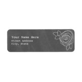 Chalkboard geïnspireerd Roos Weddenschap Etiket (Voorkant)