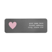 Chalkboard geïnspireerd Valentijns adreslabel Etiket (Voorkant)