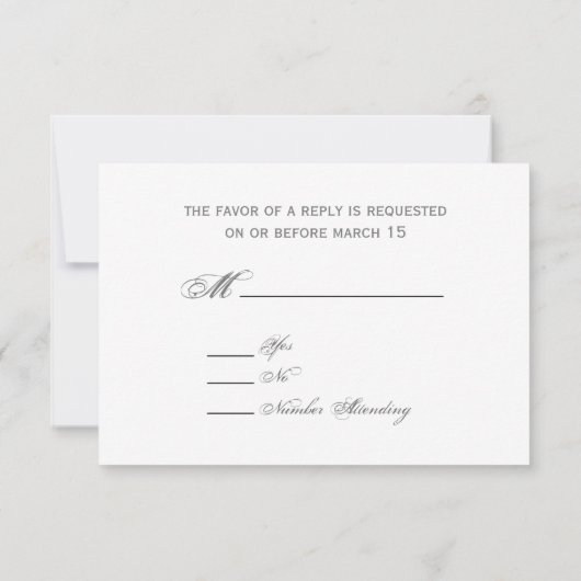 Chalkboard Geïnspireerd weddenschap RSVP (Achterkant)