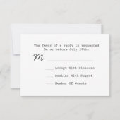 Chalkboard Geïnspireerd White Arrows Wedding R.S.V RSVP Kaartje (Achterkant)