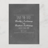 Chalkboard geïnspireerde bruiloft Bewaar de datum Aankondigingskaart (Voorkant)