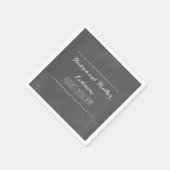 Chalkboard geïnspireerde bruiloft servetten (Hoek)