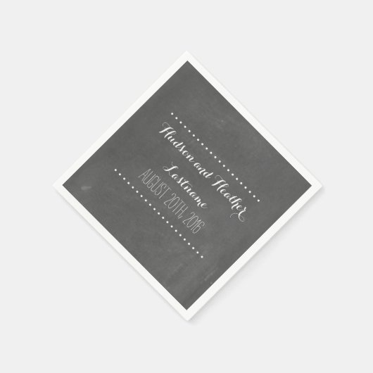 Chalkboard geïnspireerde bruiloft servetten (Hoek)