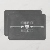 Chalkboard geïnspireerde witte pijlen sparen de da save the date (Voorkant / Achterkant)