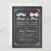 Chalkboard Gender onthulling Baby shower Invitatio Kaart (Voorkant)