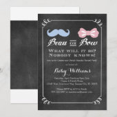 Chalkboard Gender onthulling Baby shower Invitatio Kaart (Voorkant / Achterkant)