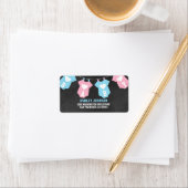 Chalkboard GENDER REVEAL Party Baby shower Etiket (Insitu)