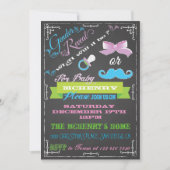 Chalkboard Gender Reveal Party Uitnodigingen (Voorkant)