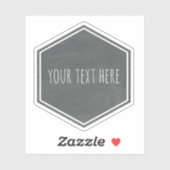 Chalkboard Geometric Label Sticker (Vel)