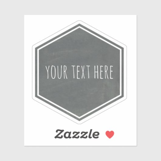 Chalkboard Geometric Label Sticker (Vel)