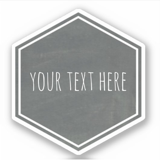 Chalkboard Geometric Label Sticker (Voorkant)