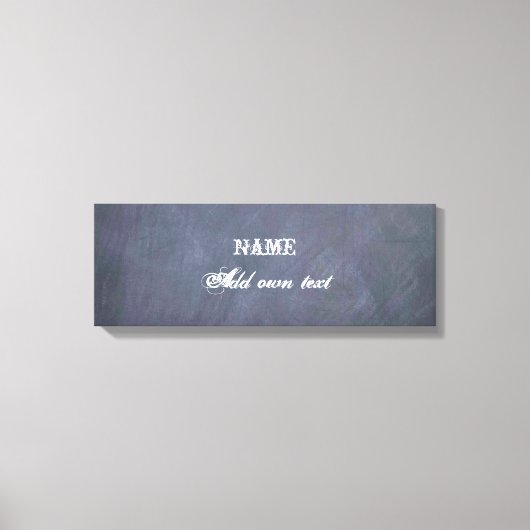 Chalkboard Gepersonaliseerd Canvas Afdruk (Voorkant)