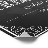 Chalkboard, gepersonaliseerd gereserveerde tekenaf poster (Hoek)