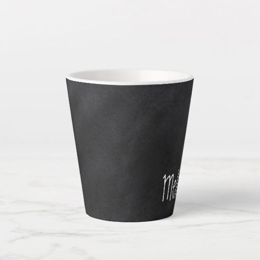  Chalkboard, gepersonaliseerd Latte Mok (Voorkant)