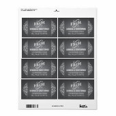 Chalkboard gepersonaliseerde retour adreslabels etiket (Full Sheet)