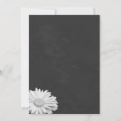  Chalkboard Gerbera Floral Wedding Invites Kaart (Achterkant)