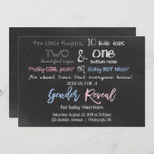 Chalkboard Geslacht onthullen Kaart (Voorkant / Achterkant)