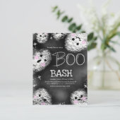 Chalkboard Ghost Boo Costume Halloween Birthday Briefkaart (Staand voorkant)