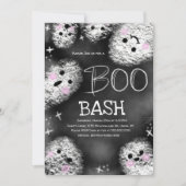 Chalkboard Ghost Boo Costume Halloween Birthday Kaart (Voorkant)