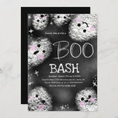 Chalkboard Ghost Boo Costume Halloween Birthday Kaart (Voorkant / Achterkant)