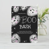 Chalkboard Ghost Boo Costume Halloween Birthday Kaart (Staand voorkant)